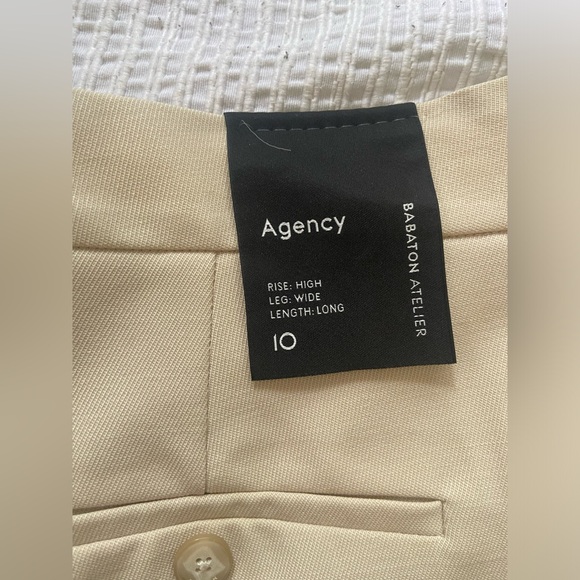 **SOLD ** Babaton Agency Wool Pant Cream NWT (Size 10) - Picture 8 of 11